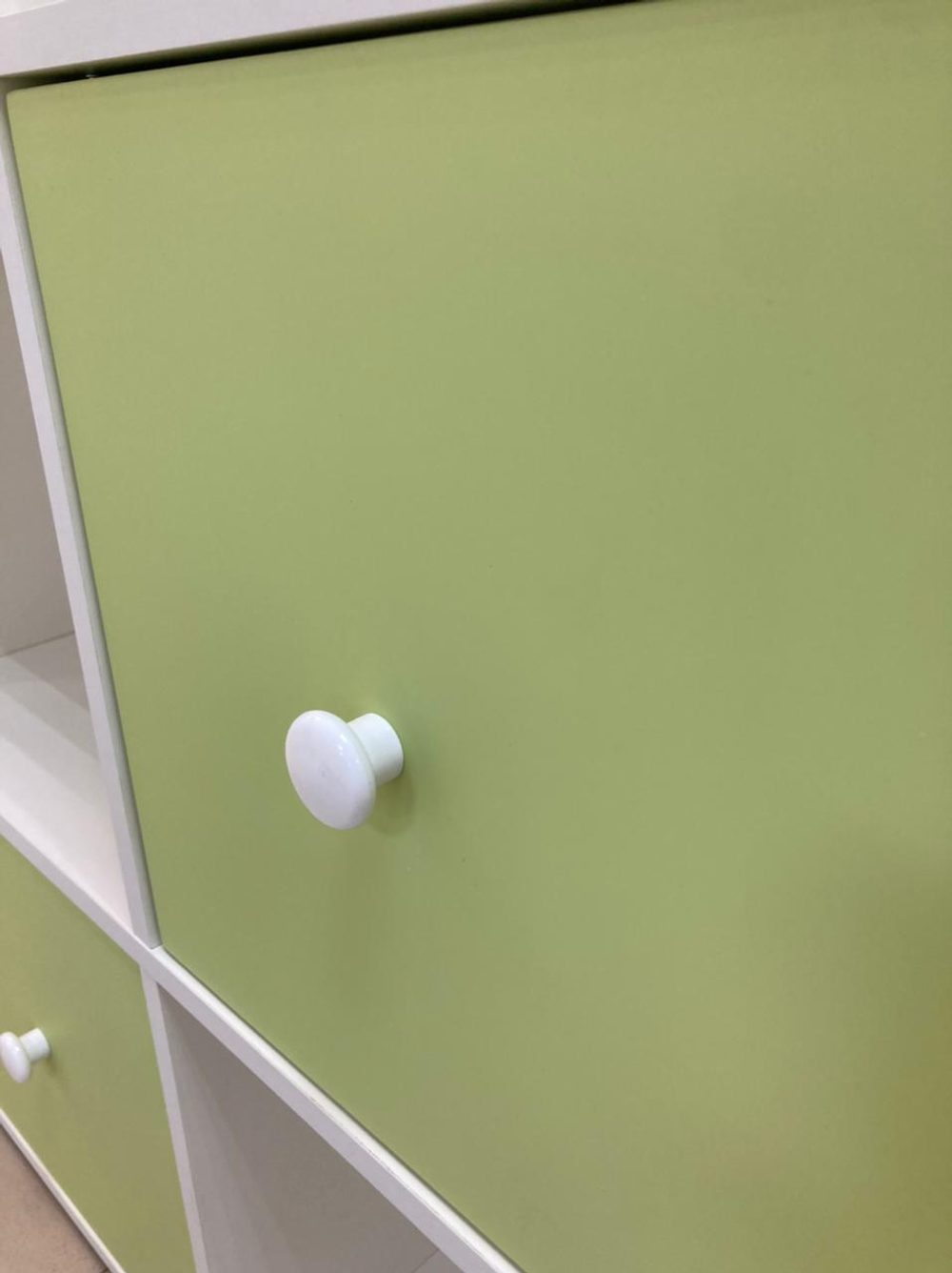 Стеллаж В9 МДФ белый/мята