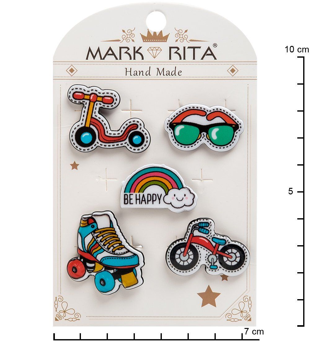 MR-109 Н-р брошей с цанговым зажимом бабочка «Позитив» Mark Rita