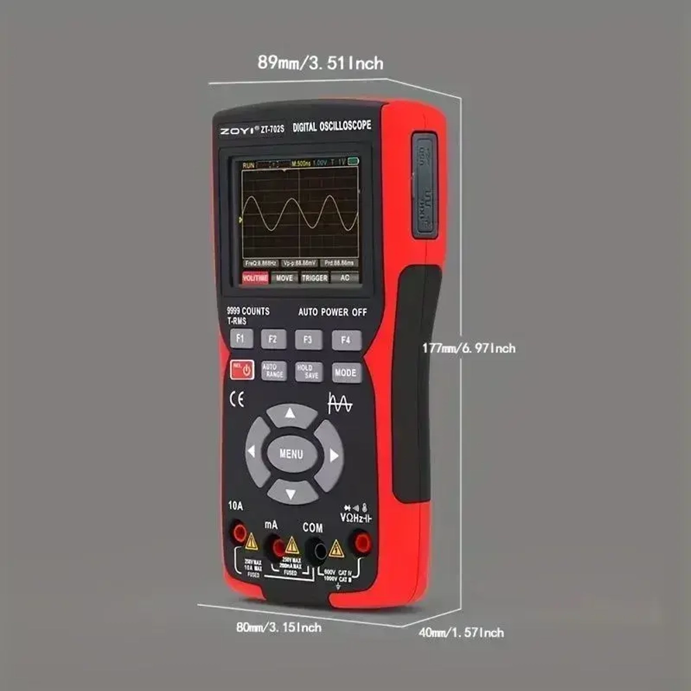 Мультиметр ZT-702S ZOYI осциллограф 10МГц портативный многофункциональный