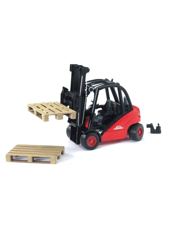 Bruder 02511 Погрузчик вилочный Linde H30D с паллетами