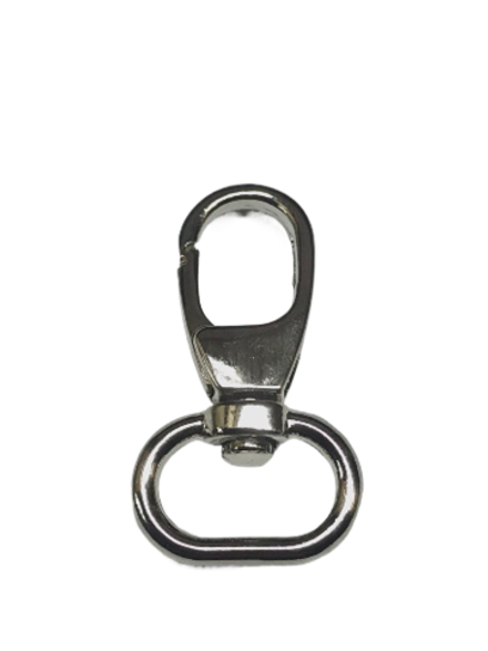 Карабин на вертлюге 16 мм, никель (0079-16)