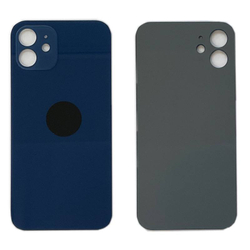 Задняя крышка для Apple iPhone 12 Синий (стекло, широкий вырез под камеру)