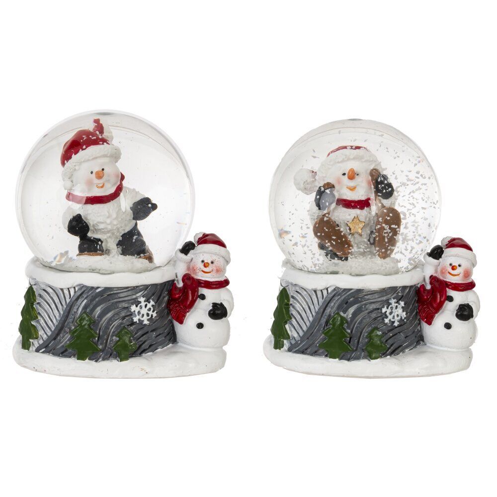 GAEM Фигурка декоративная "Снеговик" в стекл шаре, L5,5 W5 H6 см, 2в.