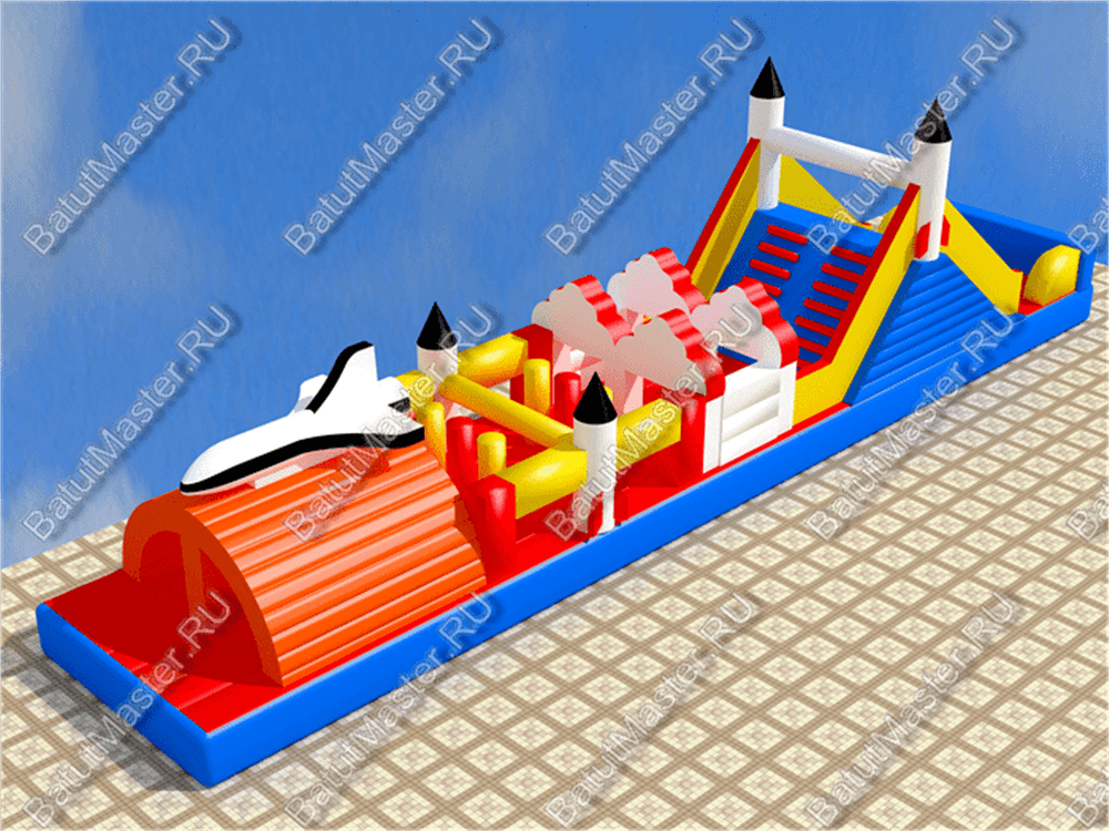 Коммерческий надувной батут "Ракета на взлёте"