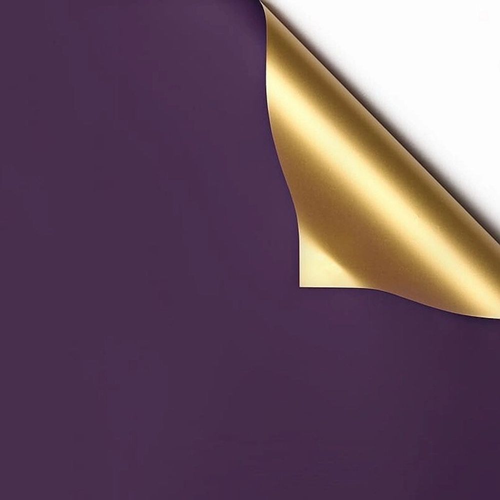 ЛИСТ с золотом 58*58/20шт ТЕМНО-ФИОЛЕТОВЫЙ/ЗОЛОТО