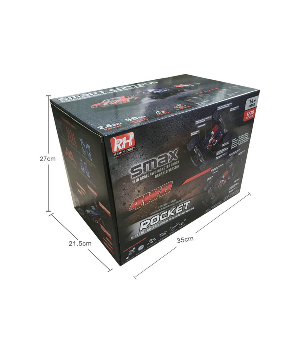 Радиоуправляемый монстр Remo Hobby SMAX (синий) 4WD 2.4G 1/16 RTR
