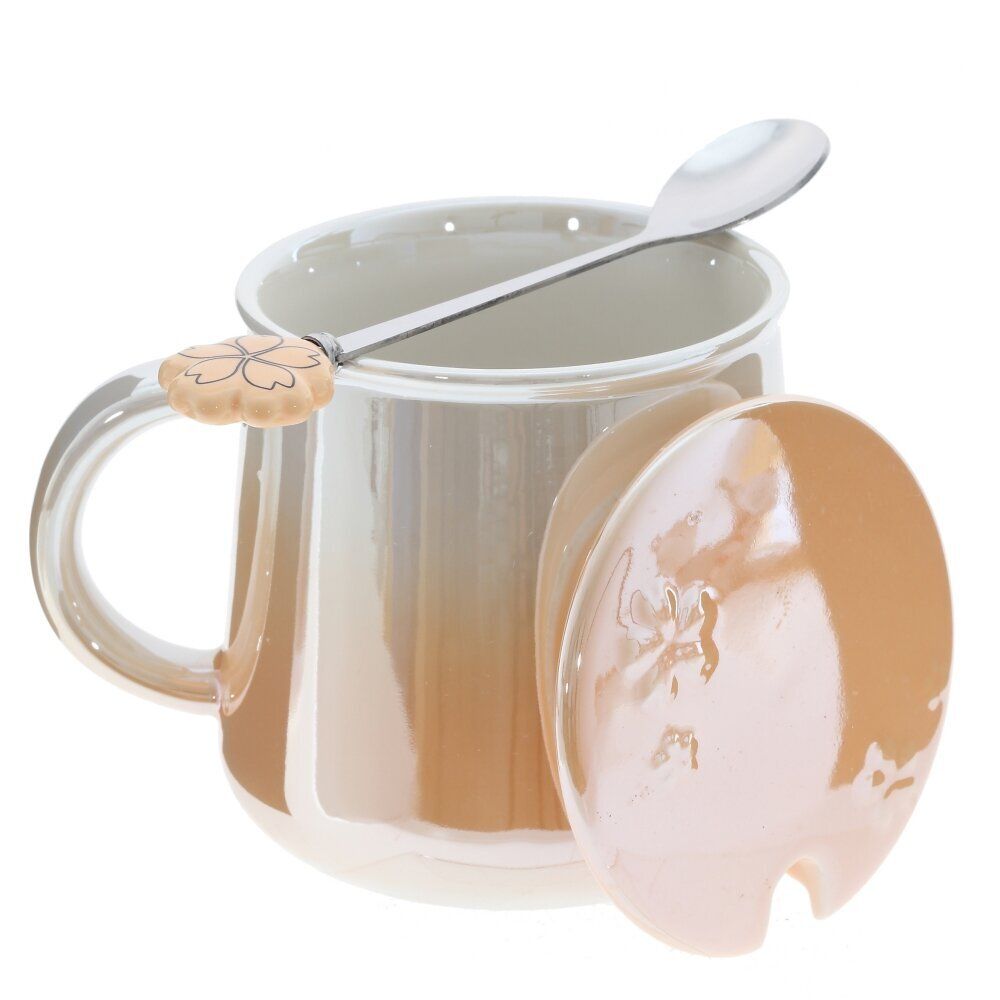 GAEM Кружка с крышкой и ложкой, 350 мл, L13 W10 H12 см, 3в.