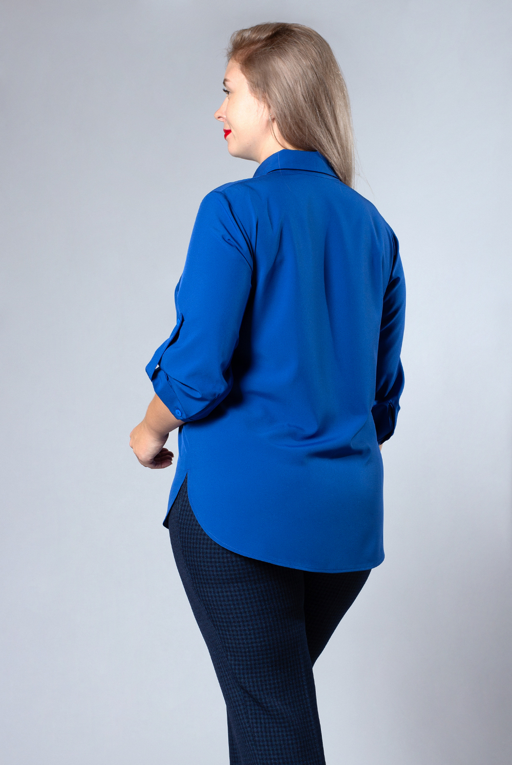 Блузка женская 1638А, василёк #86В091638А