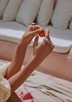 Кольцо «Мозаик» раф прямоугольный с зеленым кварцем и ромбом белый циркон