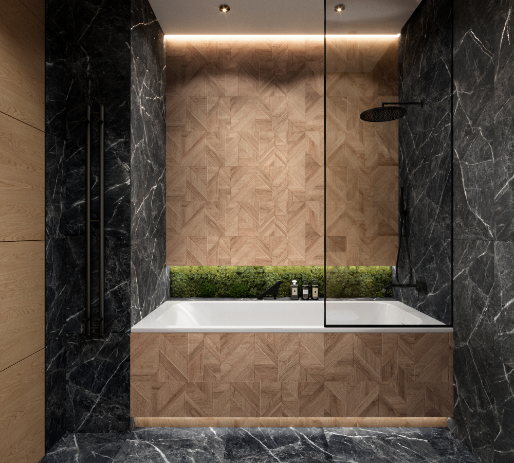 Керамогранит, Arcadia Ceramica, CASSERO NERO, 1200x600 мм, карвинг