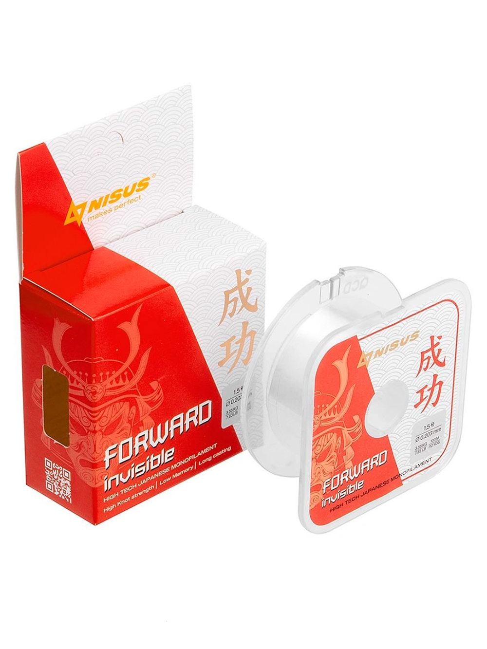 Леска для рыбалки Nisus FORWARD Invisible Nylon 0,496mm/100m (N-FI-0496-100)