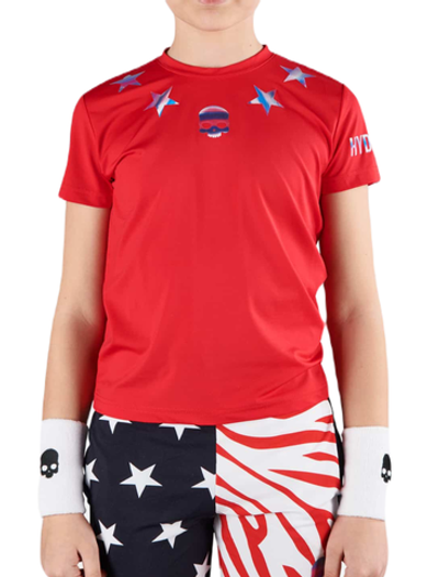 Детская теннисная футболка Hydrogen Star Tech T-Shirt - Red