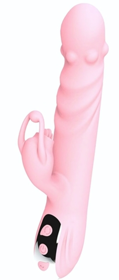 Розовый вибратор-кролик Ava - 21,9 см. (Цвет: розовый)