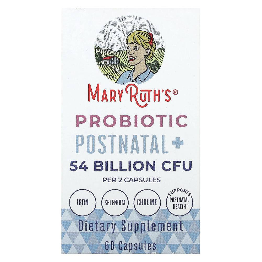 MaryRuth's, Probiotic Postnatal+, 60 капсул