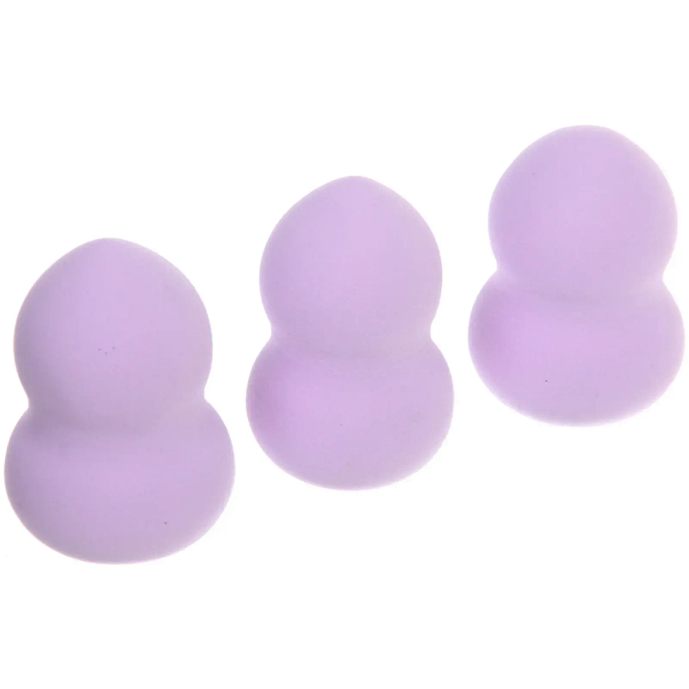 Спонжи для макияжа 3шт «FRIDA», цвет фиолетовый, 9,5*8,5см