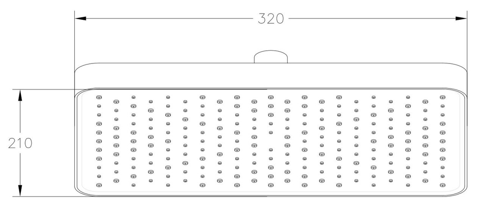 Верхний душ ESKO, 320x210мм, хром, арт.TS300