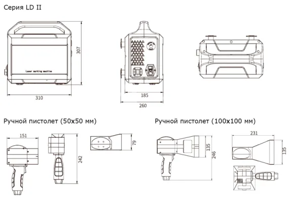 Портативный лазерный маркиратор Sunine LD30i-B II (с аккумулятором)