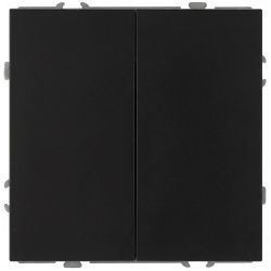 Переключатель ЭРА Galaxy 15-1106-05 двойной 10АХ-250В IP20 антрацит | Эра Galaxy