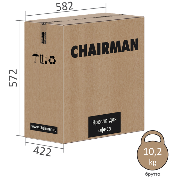 Офисное кресло Chairman 606V Россия TW-04 серый