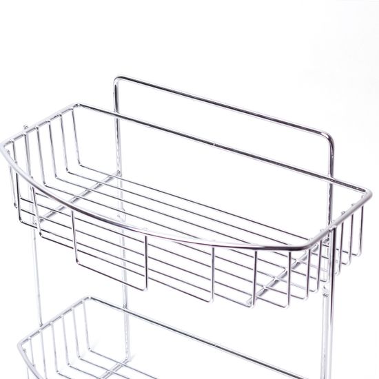 Полка для ванной 2-ярусная полуовальная 30,5х15х29,5 см. Besser BS 0282D из хромированной стали