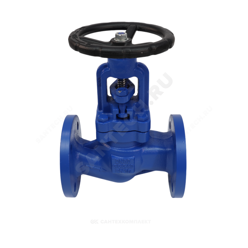 Клапан запорный чугун 3220W Ду 150 Ру16 Тмакс=200 оС фл сальниковый Benarmo