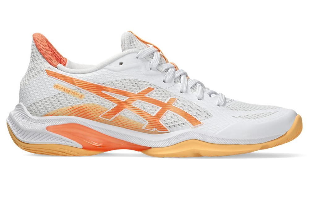Женские кроссовки для бадминтона/сквоша Asics Blade FF 2 - white/vivid coral