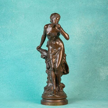 Винтаж: Бронзовая скульптура «LES ADIEUX» / «ДО СВИДАНЬЯ»