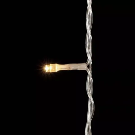 Гирлянда Занавес с Колпачком 2*2 м., Тепло-Белый с мерцанием белого диода 220В., 400 LED, Провод Прозрачный ПВХ, IP65, Laitcom (PCL402BLWCAP-10-2WW)