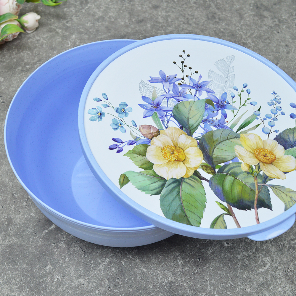 Миска 2л с крышкой "Цветущий сад"