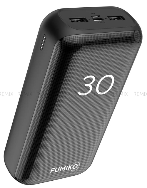 Внешний аккумулятор FUMIKO PB05 30000 мАч черный