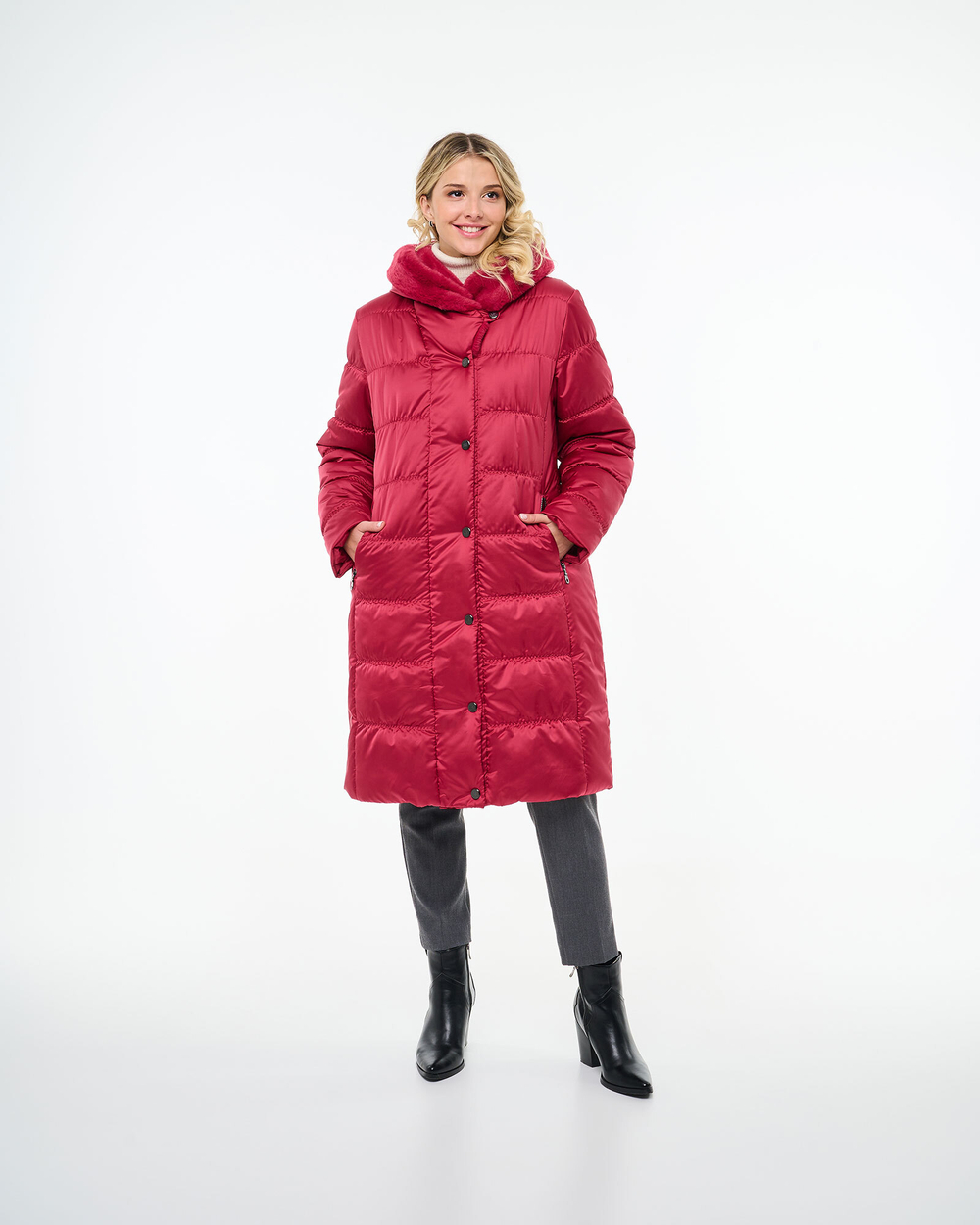 Пальто женское 4407-302/FUR-FW22 Dixi Coat