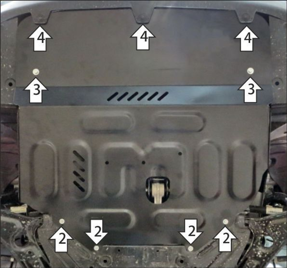 Защита стальная 1,5 мм Д, КПП Changan UNI-T с 2020г MOTODOR.57206