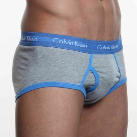 Мужские трусы брифы серые Calvin Klein 365 Grey Blue Brief