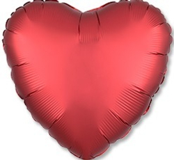 Сердце "Красное сатин" 46 см
