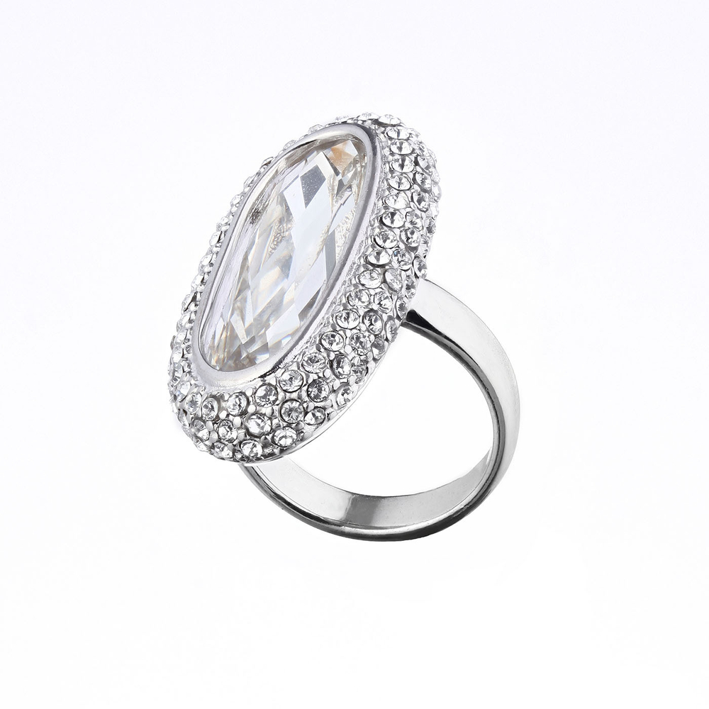 "Фортадо" кольцо в родиевом покрытии из коллекции "Королева" от Jenavi