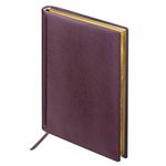 Ежедневник недатированный МАЛЫЙ ФОРМАТ А6 (100х150 мм) BRAUBERG "Iguana", кожзам, 160 л., темно-коричневый, 125105