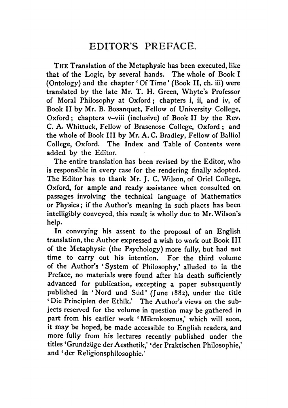 Metaphysic, in three books, ontology, cosmology, and psychology. Vol. 1 | H. Lotze