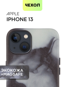Чехол BROSCORP для Apple iPhone 13 (арт. IP13-AQUARELLE-BLACK)