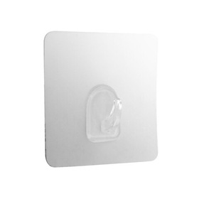 Крючки самоклеящиеся настенные пластиковый, прозрачный, 2 шт.