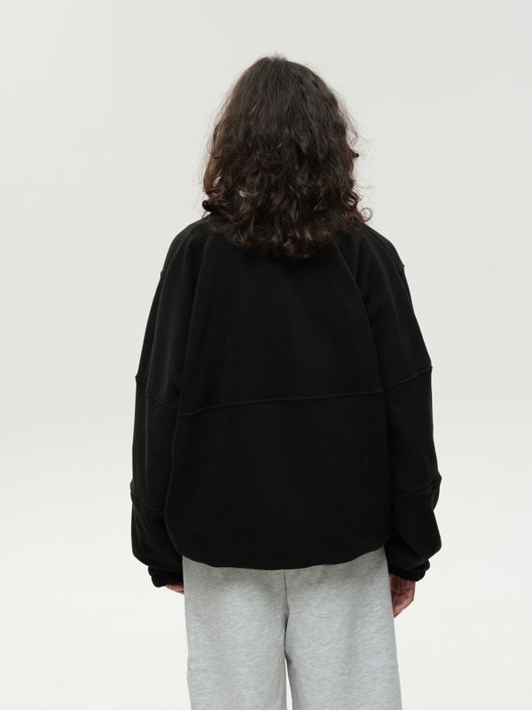 Толстовка Zip-Up черная - фото 5