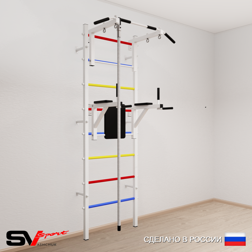 Шведская стенка Sv Sport 570 (Турник стандарт/Брусья/Канат)