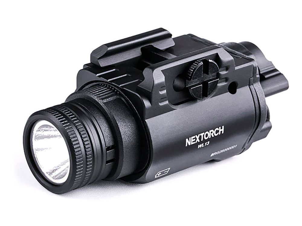 Фонарь подствольный Nextorch WL13, пистолетный, 1300 lm, на Weaver/Picatinny, 2хCR123A, IPX7, 89г (6 шт./уп.)