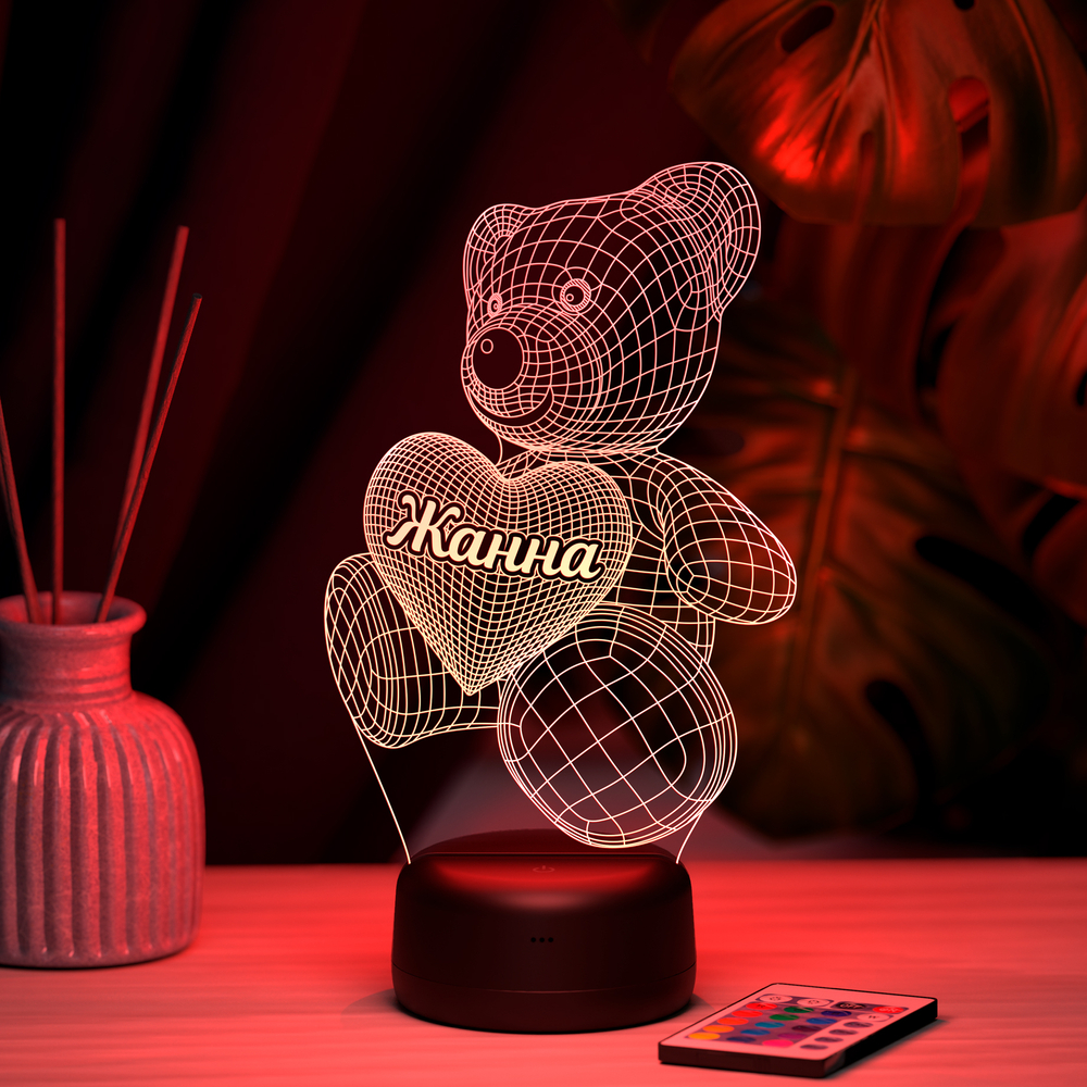 Ночник "Мишка с именем Жанна"