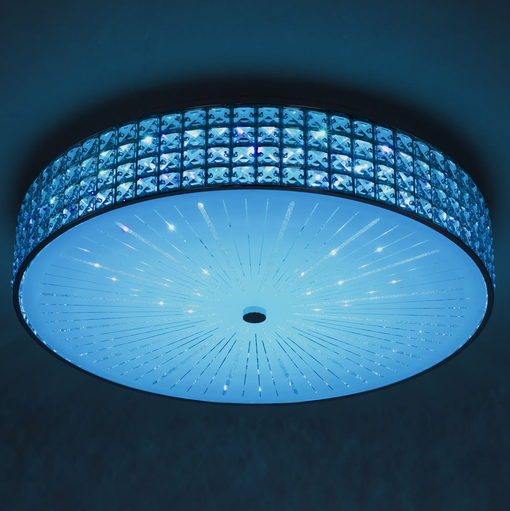 Citilux Портал CL32410G1 LED RGB Люстра хрустальная с пультом Хром