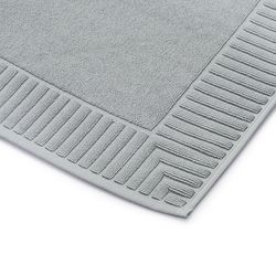 Коврик для ванной с фактурным бортиком светло-серого цвета из коллекции Essential, 50x80 см