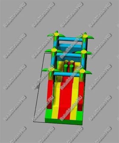 Надувной батут "Джунгли" 8*3*3 м