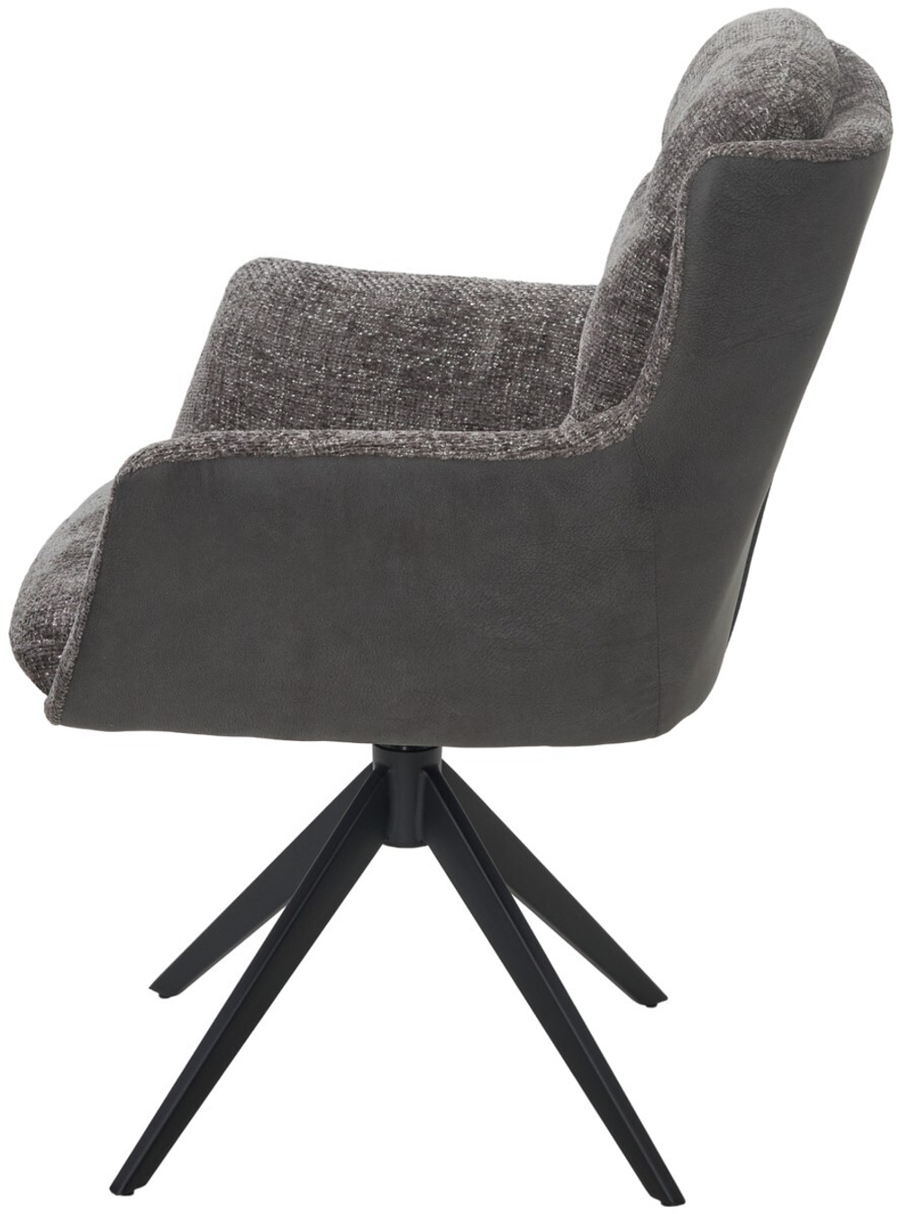 Стул GARLAND 360 град. поворот. HAGA-16 Серый, ткань/ GINO-457 Серый, ткань/ Черный, ®DISAUR