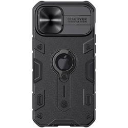 Противоударный чехол с кольцом и защитой камеры Nillkin CamShield Armor Case для iPhone 12 Pro Max