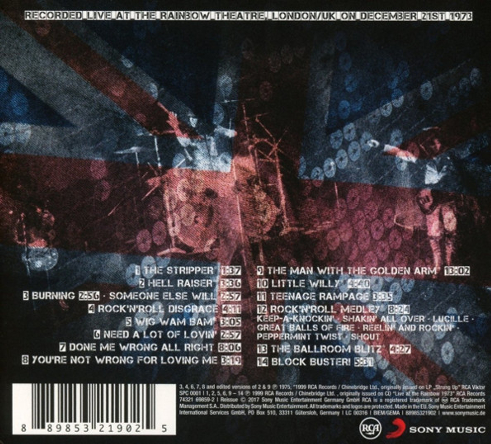 Sweet / The Rainbow - Live In The UK 1973 (New Extended Version)(CD)