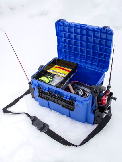 Ящик рыболовный зимний Meiho BUCKET MOUTH BM-7000W Blue 475x335x320